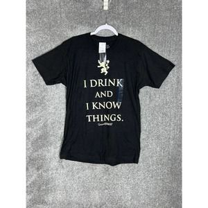 HBO Game Of Thrones I Drink And I Know‎ Things T-Shirt Mens Size Large Black